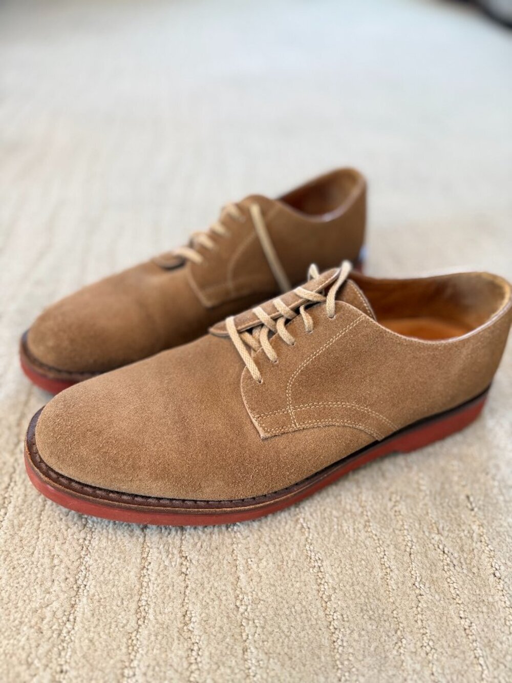 Cole Haan Country Men's Suede Brick Sole Oxford Bucks Tan - 11D